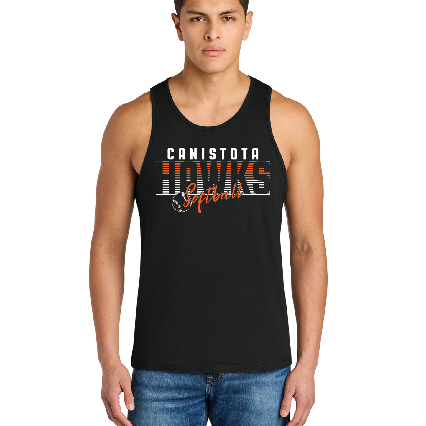 Canistota Softball Next Level Apparel® Cotton Muscle Tank
