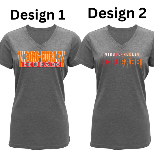 VH Booster Club Women Tri-Blend V-neck T-Shirt