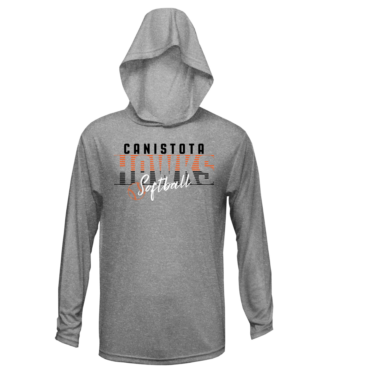 Canistota Softball Youth Xtreme-Tek Long Sleeve Hood