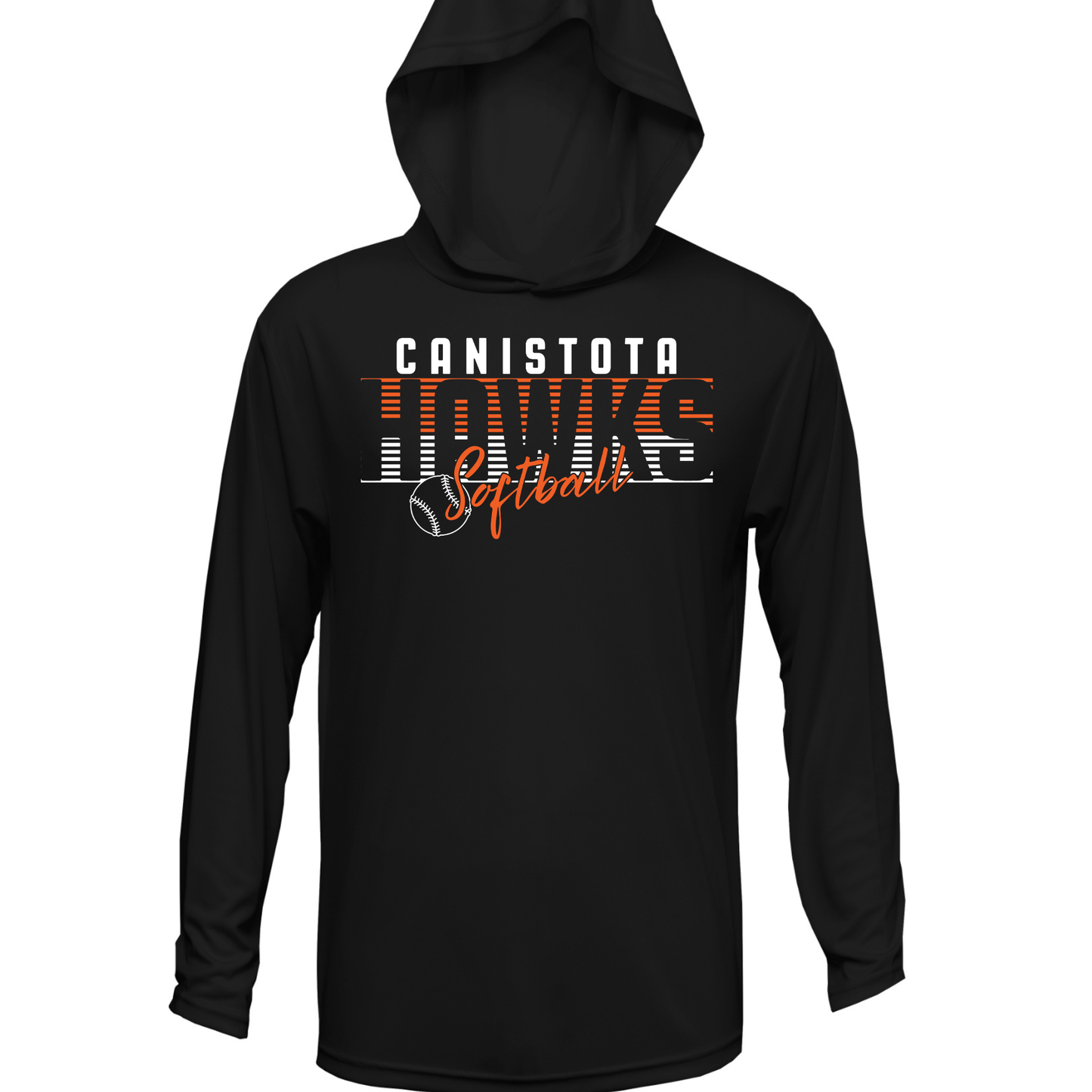 Canistota Softball Youth Xtreme-Tek Long Sleeve Hood