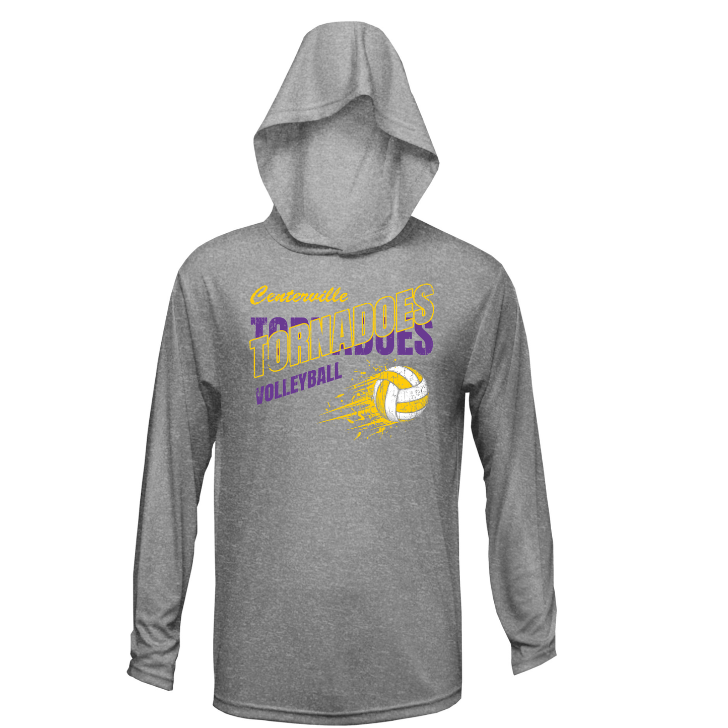 Centerville Volleyball Adult Xtreme-Tek Long Sleeve Hood