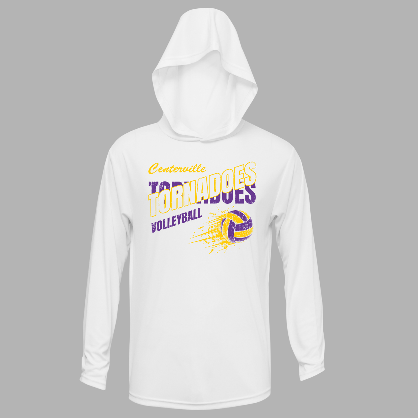 Centerville Volleyball Adult Xtreme-Tek Long Sleeve Hood