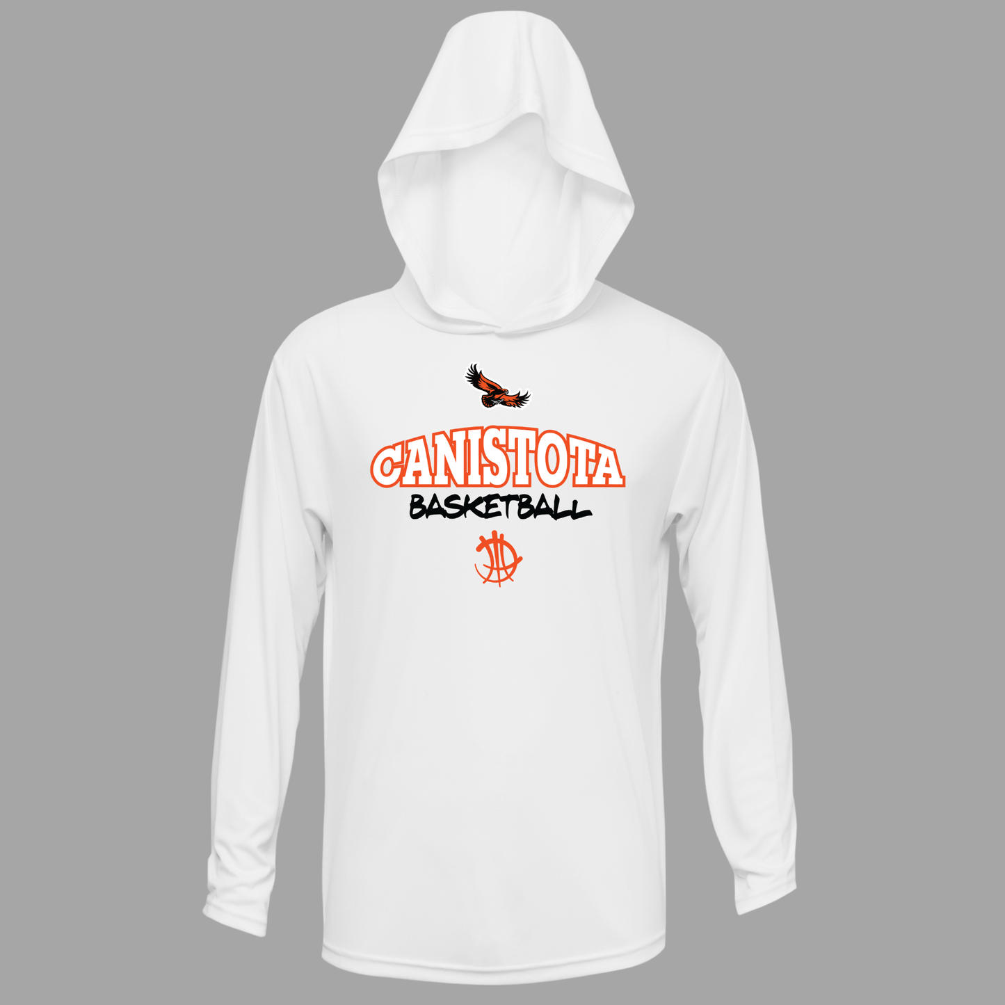 Canistota Basketball BAW Adult Xtreme-Tek Long Sleeve Hood