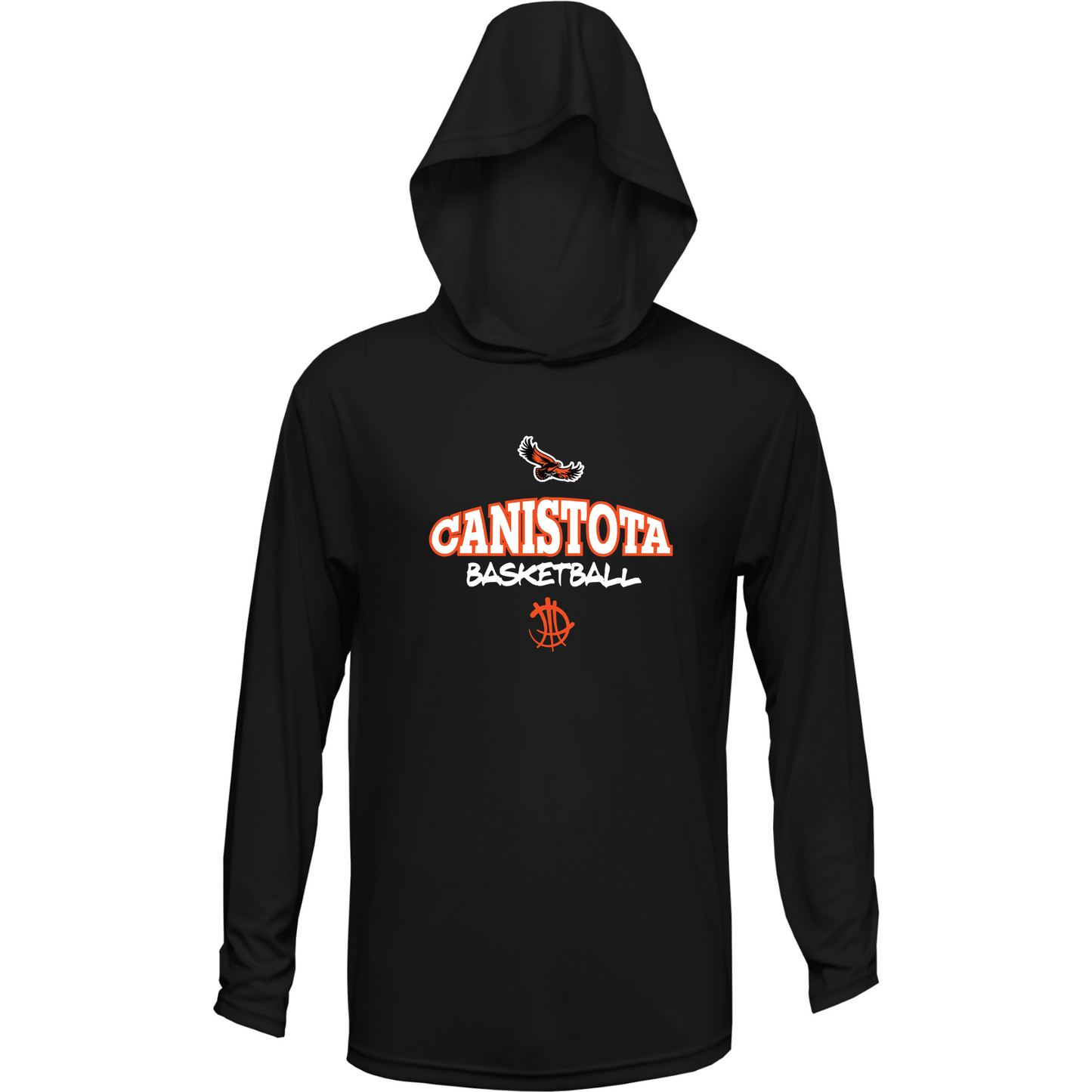 Canistota Basketball BAW Adult Xtreme-Tek Long Sleeve Hood
