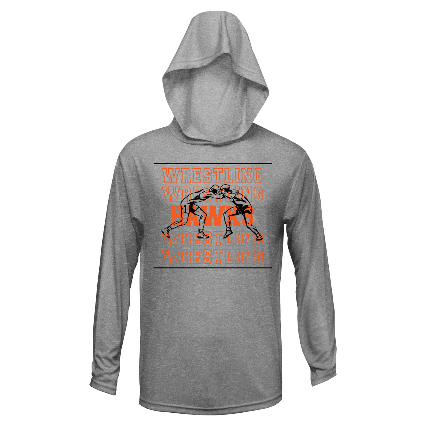 Canistota Hawks Wrestling YOUTH Xtreme-Tek Long Sleeve Hood