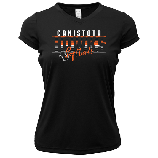 Canistota Softball Women Xtreme-Tek V-Neck Shirt