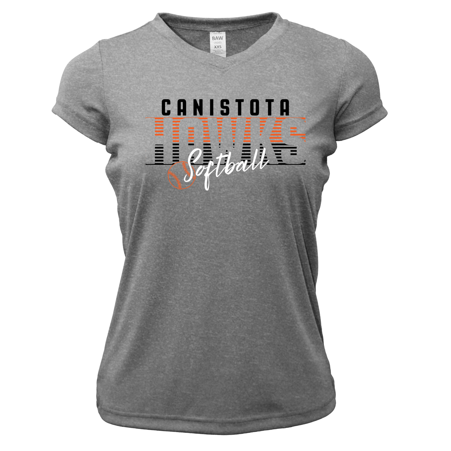 Canistota Softball Women Xtreme-Tek V-Neck Shirt