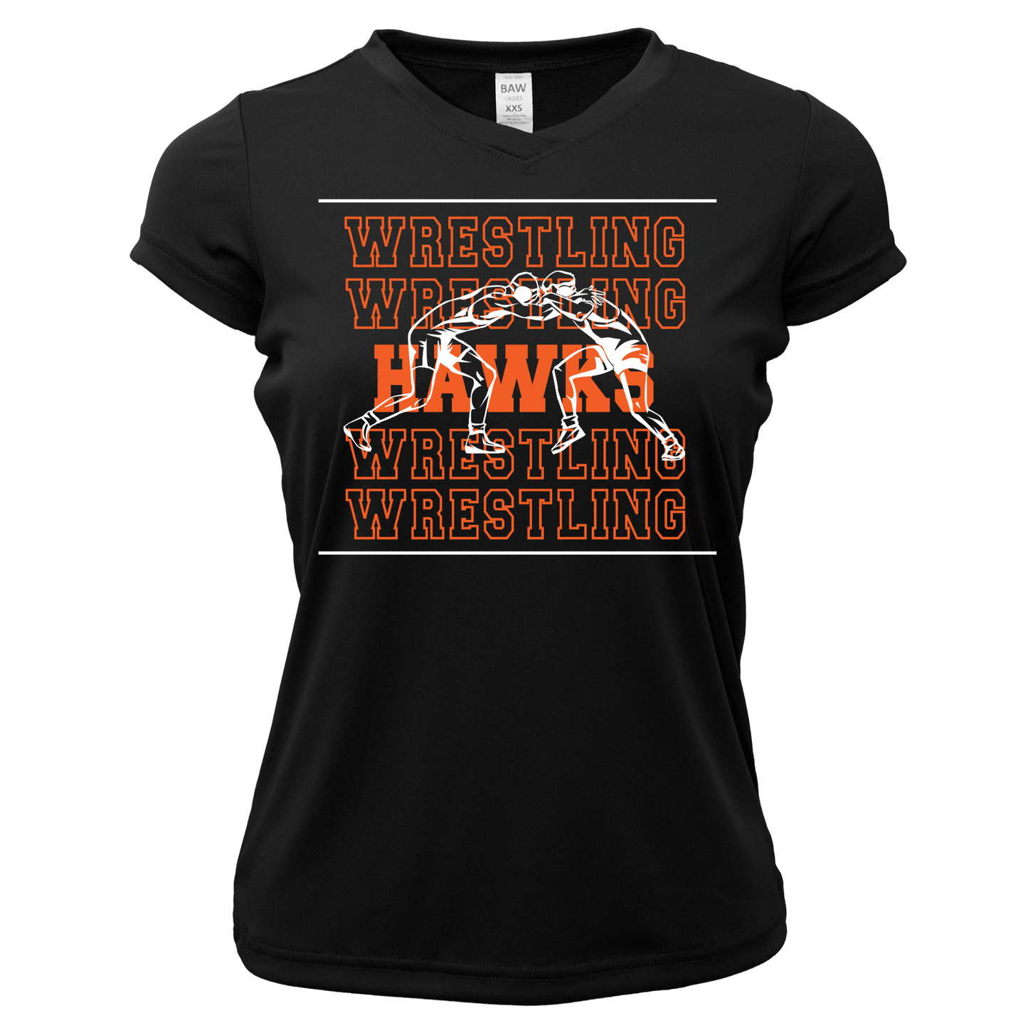 Canistota Hawks Wrestling Women Xtreme-Tek V-Neck Shirt