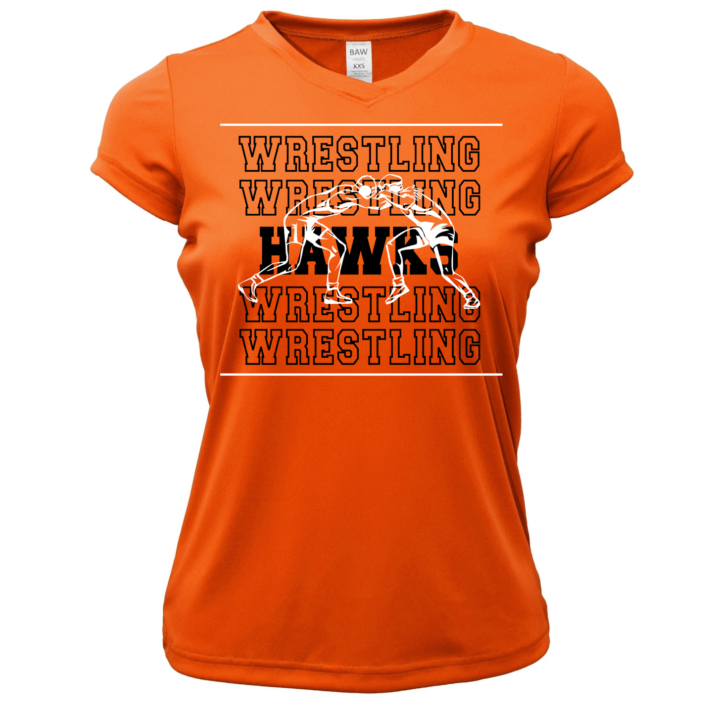 Canistota Hawks Wrestling Women Xtreme-Tek V-Neck Shirt