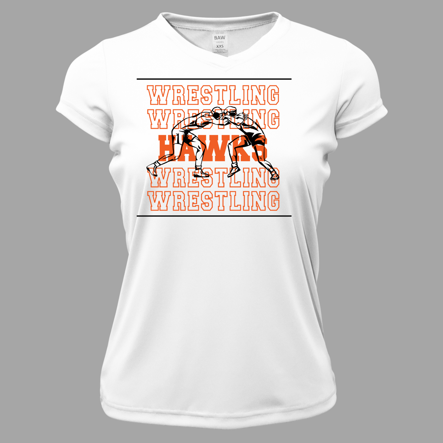 Canistota Hawks Wrestling Women Xtreme-Tek V-Neck Shirt