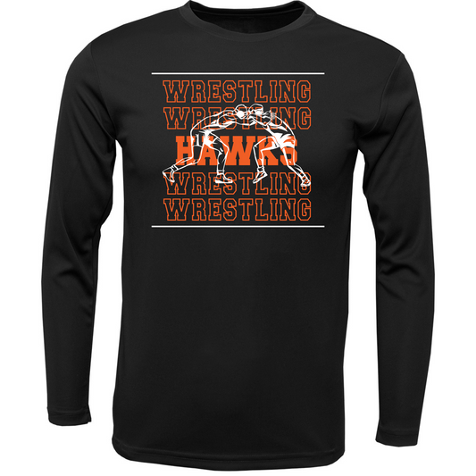 Canistota Hawks Wrestling Men Xtreme-Tek Long Sleeve Shirt