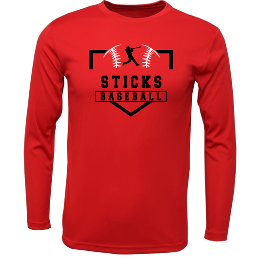Sticks Baseball Toddler Xtreme-Tek Long Sleeve Shirt