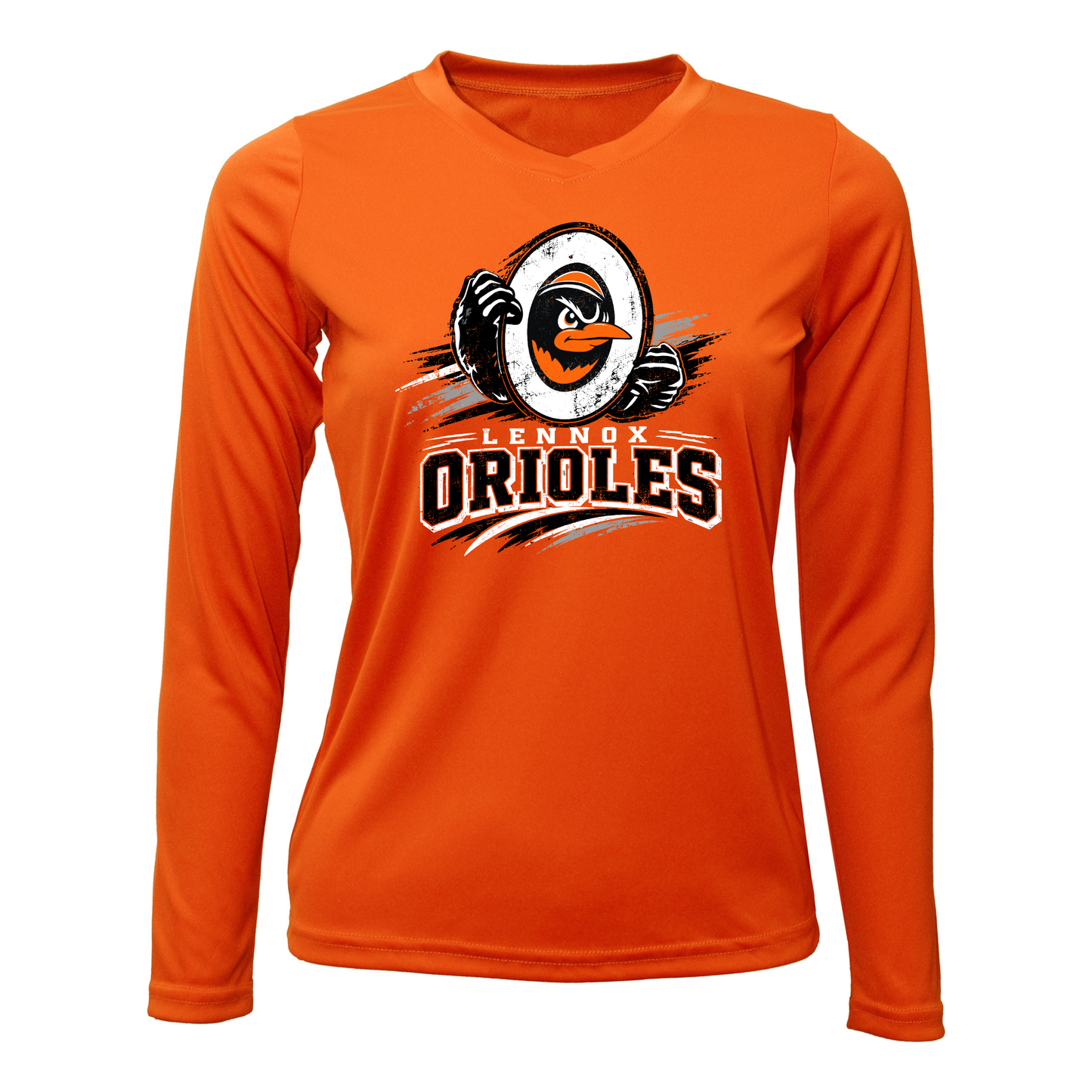 Lennox Booster Club Women Xtreme-Tek Long Sleeve V-Neck Shirt
