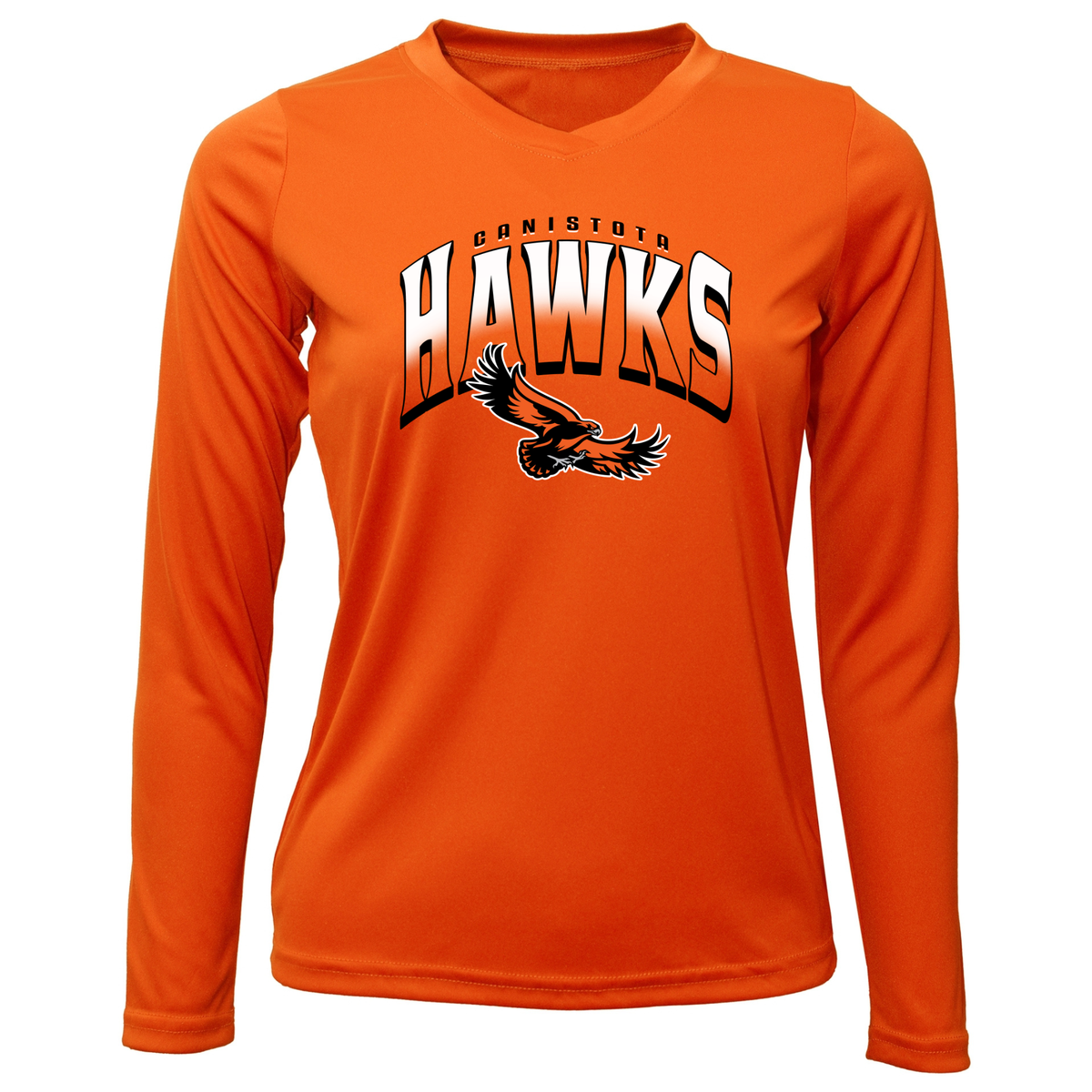Canistota Booster Club Women Xtreme-Tek Long Sleeve V-Neck Shirt