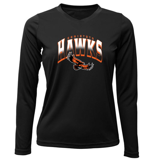 Canistota Booster Club Women Xtreme-Tek Long Sleeve V-Neck Shirt