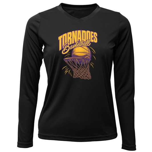 Centerville Girls Basketball Women Xtreme-Tek Long Sleeve V-Neck Shirt