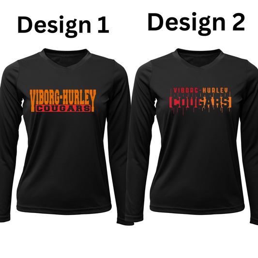 VH Booster Club Women Xtreme-Tek Long Sleeve V-Neck Shirt
