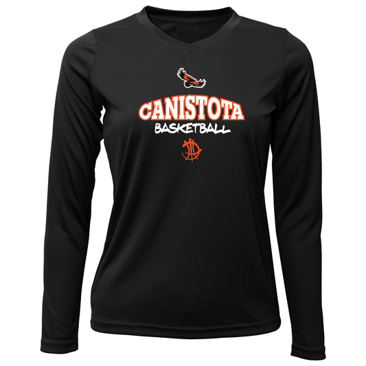 Canistota Basketball Women Xtreme-Tek Long Sleeve V-Neck Shirt